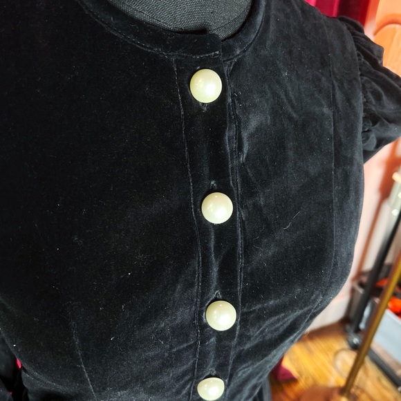 Gorgeous Holiday Black Velvet Batsheva Dress in Excellent Condition Sz 2 - Picture 2 of 4